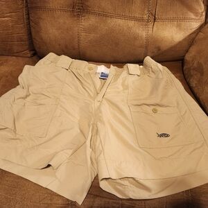 AFTCO Size 36 The Original Fishing Shorts 6” Tan